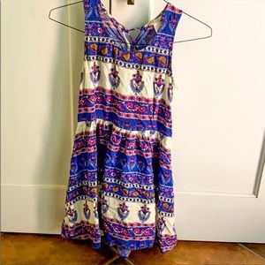 Forever 21 patterned dress blue and pink